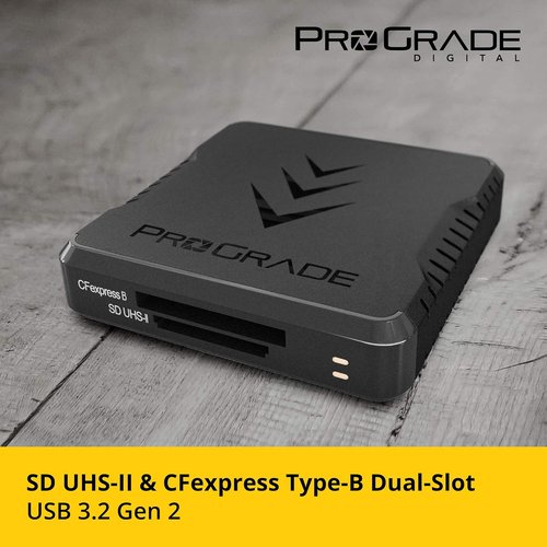 ProGrade Digital CFexpress Type B & SD UHS-II Dual-Slot Memory Card Reader - USB 3.2 Gen 2 for Filmmakers & Photographers