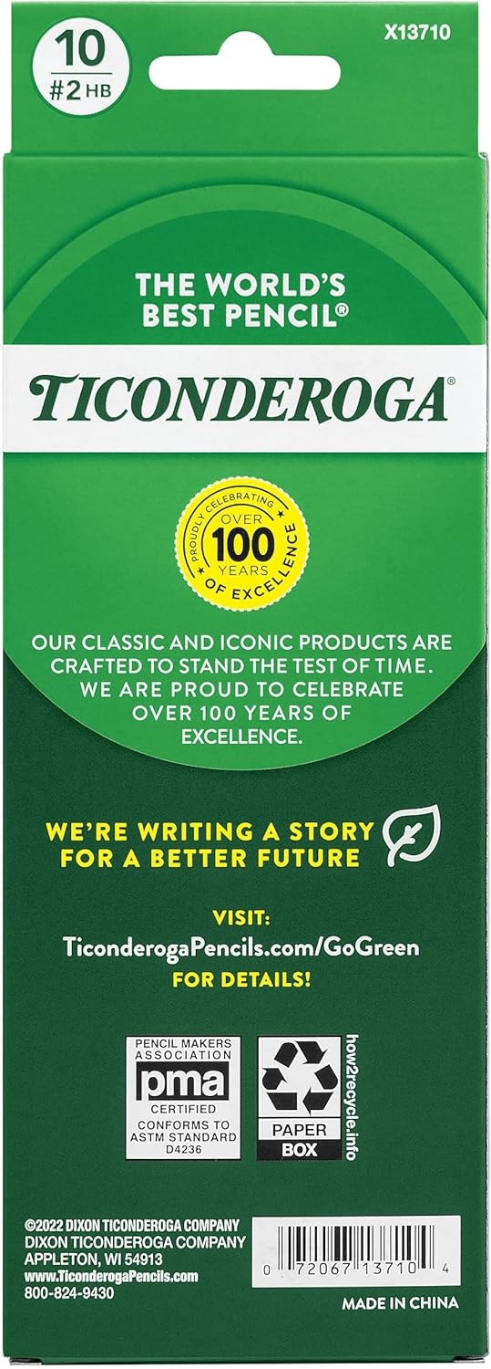 Ticonderoga® Pastel Pencils - Soft Assorted Colors | Pack of 10 High-Quality Pencils