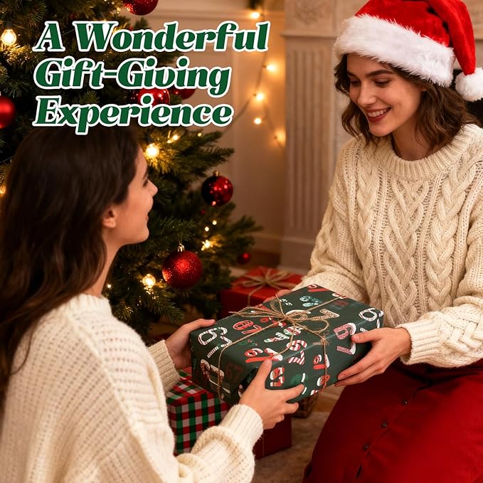 2Pcs 67 Christmas Wrapping Paper, 2025 Funny Holiday Gift Wrap, Unique Six Seven Festive Wrapping Papers, 67 Meme Funny Teen Holiday Gift Wrap (White+Green)