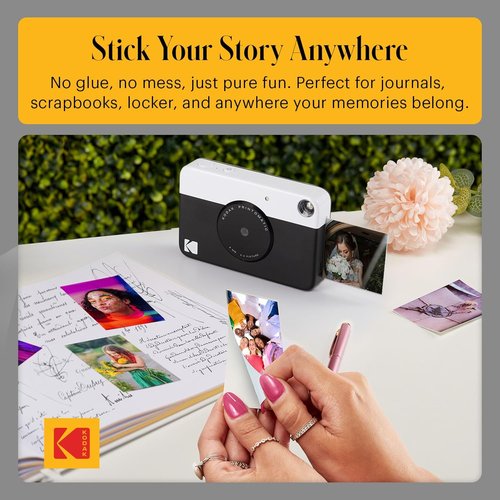 KODAK Printomatic Instant Print Digital Camera - Full-Color 5MP Photos | Portable & Fun Gift, Black