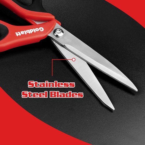 Goldblatt Heavy Duty Scissors - 2PCS Multipurpose Stainless Steel Blades | Comfortable Grip for Easy Cutting