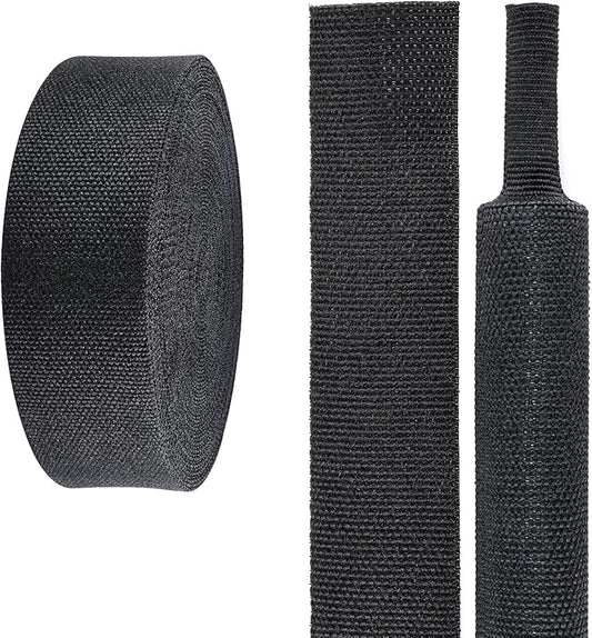 2 in 1 Heat Shrink Braided Sleeving Fabric Tubing-Ideal fit Irregular Shape Hose/Cable/Wire (1"(25mm), 100FT)