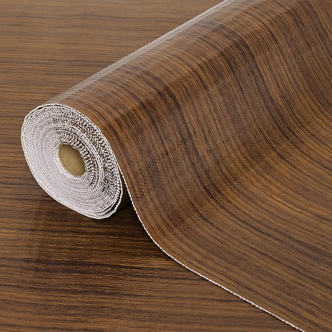 Drawer Shelf Liner for Kitchen Cabinets, Non Adhesive Slip Resistant Shelf Paper Easy to Clean, Strong Grip Thickened Waterproof Washable Mats for Pantry Shelves, Cupboard, Wood Grain, 12 in x 30 FT