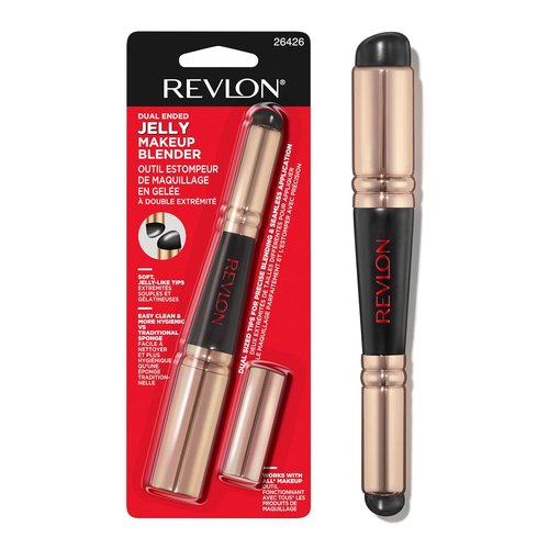 Revlon Dual Ended Jelly Makeup Blender Tool - Silicone Applicator for Blush, Bronzer & More | 1 Count