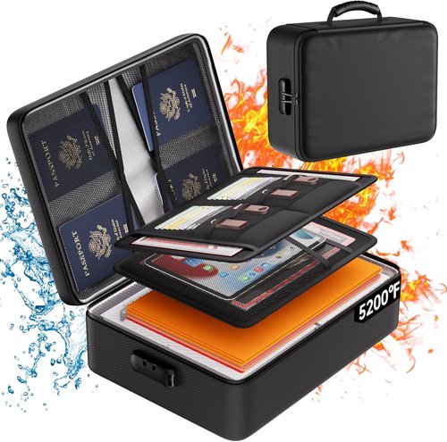 DocSafe Fireproof Document Organizer with Lock - 5200°F Protection for Secure Storage