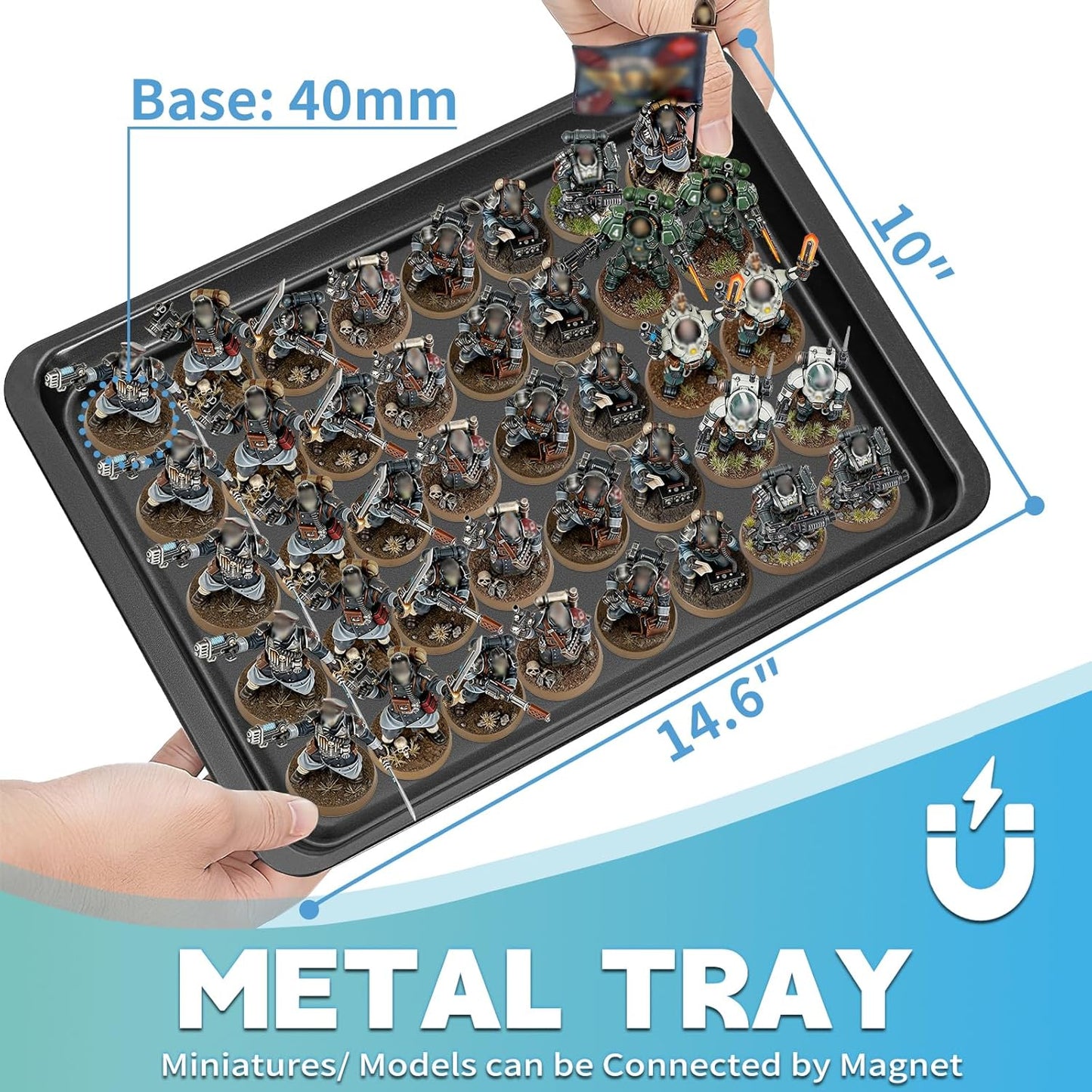 Skiennix Miniatures Storage Case - Aluminum Alloy Frame with Lock & Trolley | Large Size Display