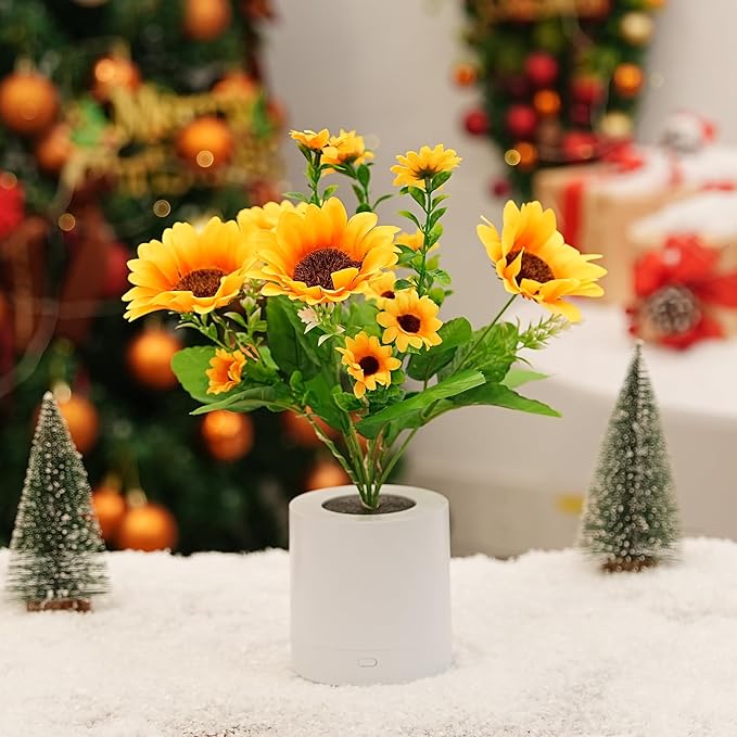 WSYEAR Sunflower Flower Lamp Gifts for Women, Birthday Christmas Ideal Gifts for Mom Granddaughter Girlfriend Friend Wife, Bedroom Bar Coffee