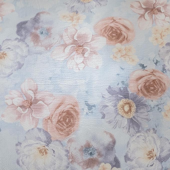 King Comforter Set Flowers 3 Pieces Soft Chic Crinkle Gauze Fabric Bedding, Garden Peony Floral Print Botanical Comforter for All Seasons Luxury Warmth Comfy Breathable with 2 Pillowcases