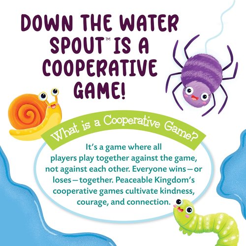 Peaceable Kingdom Down The Waterspout Board Game - Preschool Matching Game for Kids | Teamwork & Social Skills, Ages 3+