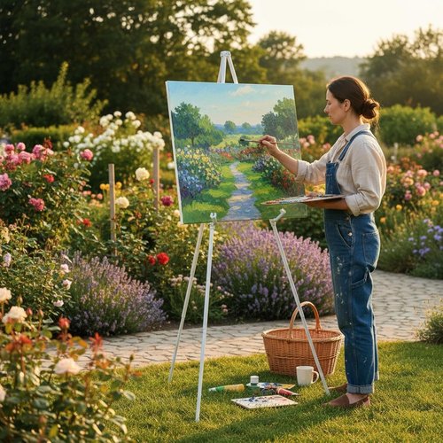 MXG 66 Portable Foldable Metal Art Easel - Height Adjustable Tripod with Clips for Painting & Display