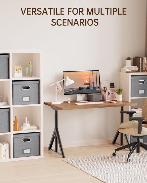 File Storage Organizer by [Brand Name] - Portable Filing Box with Lid for Letter/Legal Documents - Gray | 2 Pack