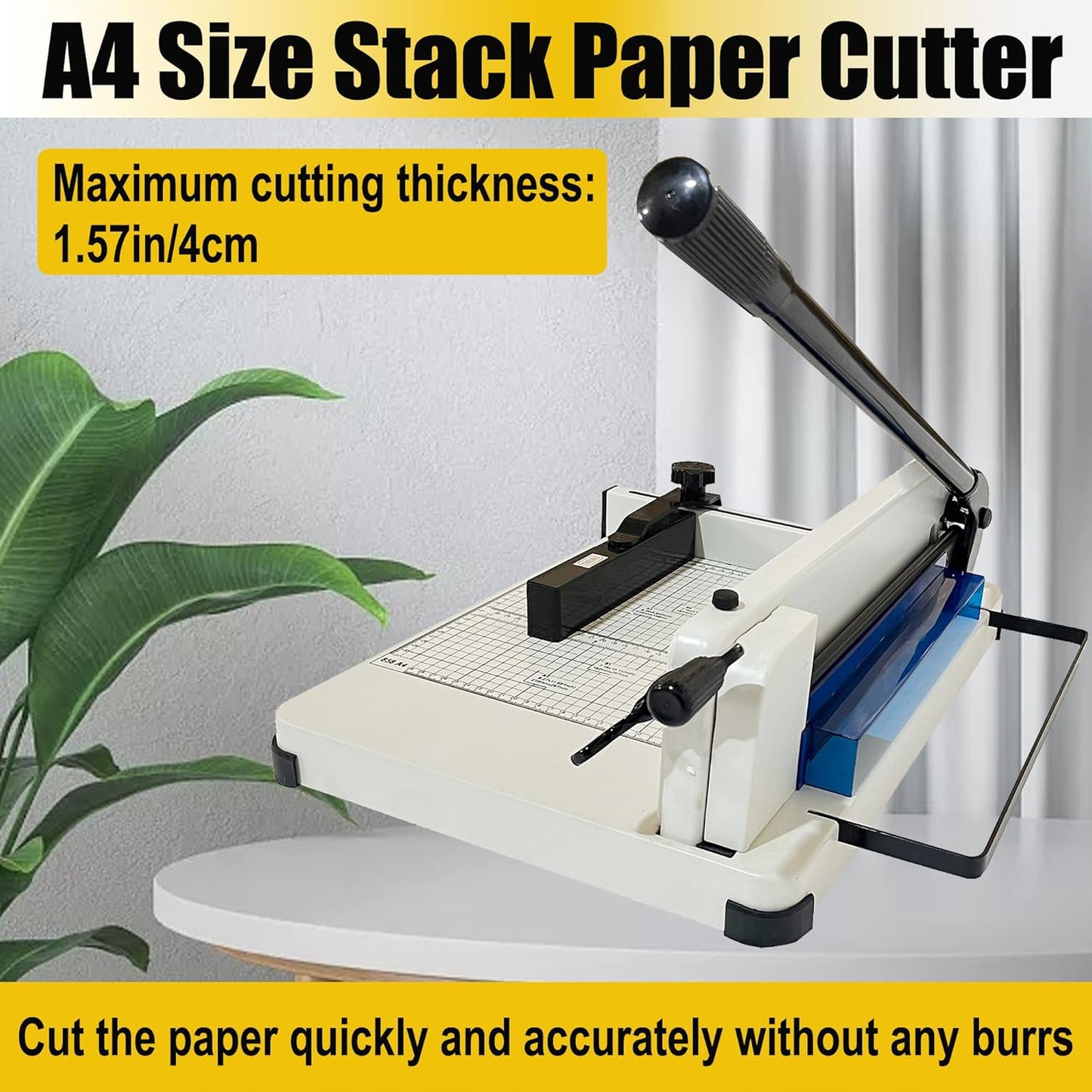 Thick Layer Paper Cutter - 12.2" A4 Manual Trimmer with Hidden Storage | Max Cutting Thickness 1.57’’
