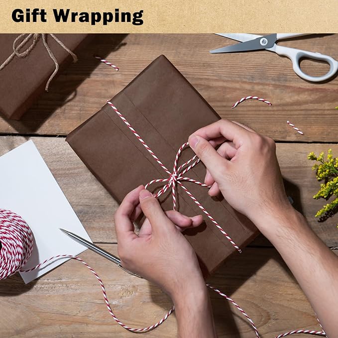 RUSPEPA Chocolate Brown Kraft Wrapping Paper Roll, 17.5"x 393"(32.8'), Recyclable Brown Art Gift Wrap Paper for Gift Wrapping, Table Covering, Kid Craft Supplies, Bouquet Flower, Bulletin Board, 80GSM