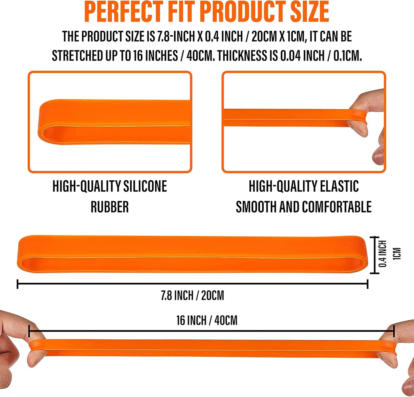 Skiennix Large Heavy-Duty Rubber Bands - Extra Wide & Strong XL Elastic Bands (10 Pieces)
