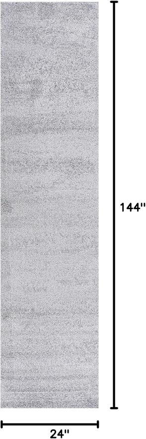 JONATHAN Y Haze Solid Low-Pile Light Gray Runner Rug 2x12, Coastal,Bohemian,Minimalist,Classic, Easy-Cleaning for Living Room,Bedroom,Kitchen,Pet Friendly,Non-Shedding (SEU100K-212)
