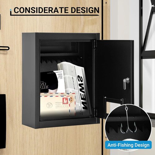 Door Drop Box by [Brand Name] - Heavy Duty Mail Slot with Combination Lock | Fits Doors 1.18" to 2.36" Thick