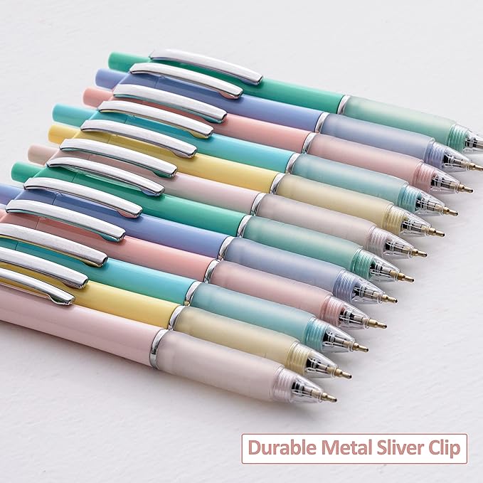 Aisibeiger Ball Point Pen Black Ink Ballpoint Pens with Super Soft Grip Medium Point 1.0mm Office Pens (12 pack)