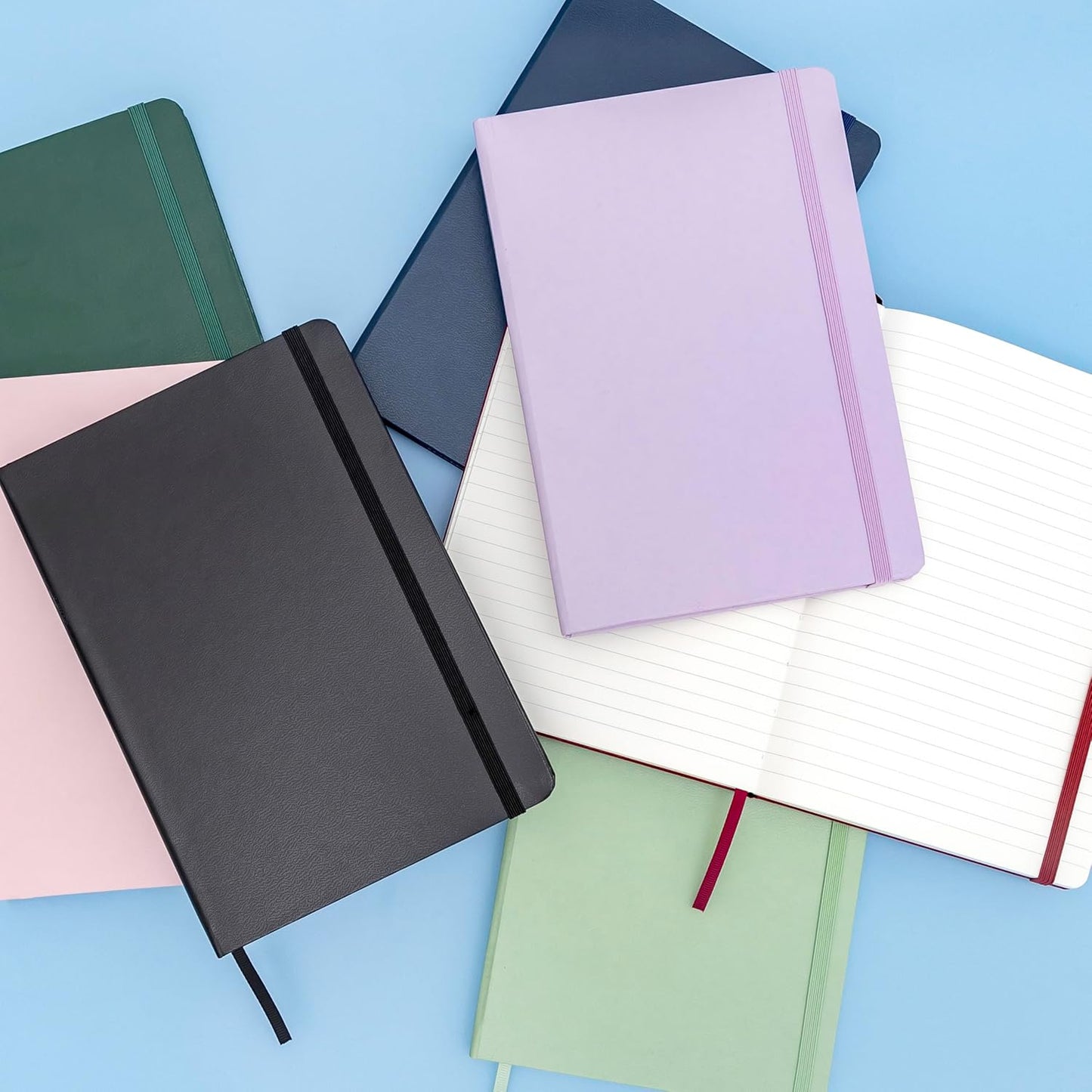 **Paperage Lined Journal Notebook - Medium 5.6" x 8" Cognac | 160 Pages with 100 GSM Thick Paper**