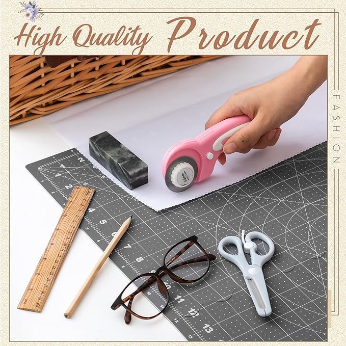 18" X 24" Self Healing Folding Cutting Mat with Grid for Quilting, Sewing, Craft Hobby Board Sewing Cutting Mat for Quilting, Leather, Fabric, Crafting, Scrapbooking, Art, Clay