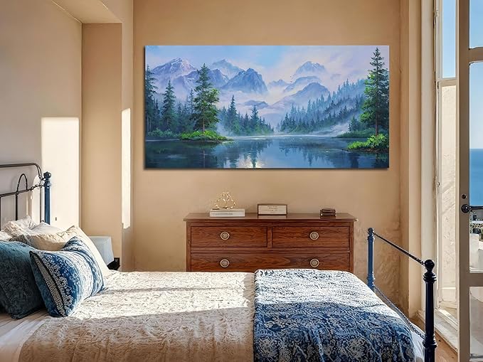 Ardemy Large Landscape Wall Art Nature Canvas Textured Forest Scenery Pictures Wall Decor Living Room Paintings Artwork Bedroom Home Office,40"x20"