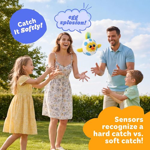 Move2Play Easter Egg Toss Game - Fun Indoor/Outdoor Activity for Kids Ages 3-8 | Perfect Easter Basket Stuffer