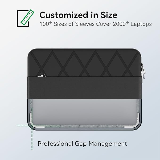 Smatree Laptop Sleeve for 14 inch MSI Prestige 14 A11SCX/A10SC, for 14 inch MSI Prestige 14 EVO A11M, Case with Accessory Pocket, YKK Zipper, Patented Shockproof Design (E465)