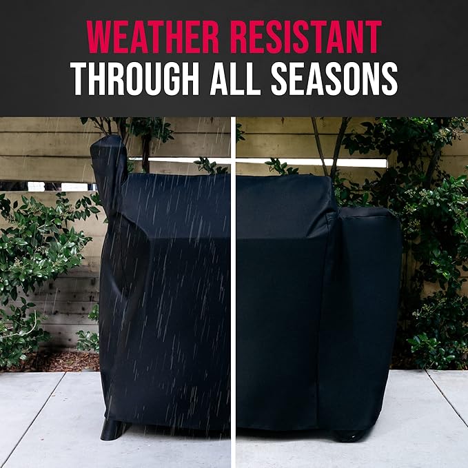 Grill Cover by Grillman, Black, 49 Inch, BBQ Outdoor Grill Covers, Charcoal & Gas Grills, Waterproof, Rip-Proof, Weather-Resistant, Anti-UV, Barbecue Cover for Weber, Genesis, Charbroil, Nexgrill, etc