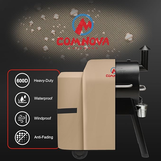 Comnova Grill Cover for Traeger Pro 22 & 575 Series - 600D Wood Pellet Smoker Cover for Traeger Heavy Duty & Waterproof, Premium Pellet BBQ Cover for Traeger Pro 22 / Pro 575, Z Grills 550B and More