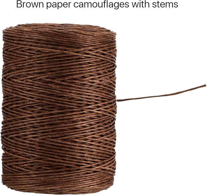 Syhood 673 Feet Floral Vine Bind Wire Rustic Wrapping Wire for Flower Bouquets(Brown)