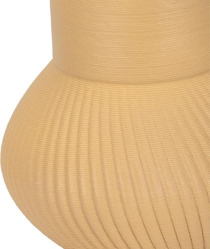 Ceramic Vase for Living Room Decor – Home Decor Accent for Bedroom, Table Accent, House, and Room Decor Display – 3D Printed Designed Flower Vase and Office Decor – 12" Brown