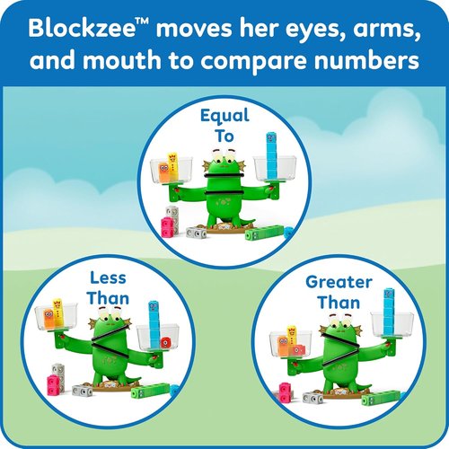 Hand2Mind Numberblocks Blockzee Balance Activity Set - 61 MathLink Cubes & Balance Scale for Educational Fun