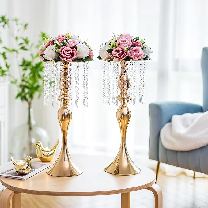 Flower Centerpieces for Wedding Tables: Wedding Table Decorations Dusty Rose & White Flower Balls Centerpieces for Engagement Cerebration Party Center Pieces 10 Packs