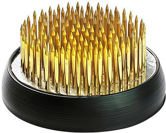 Brass Pin Floral Frog Ikebana Kenzan Flower Arranger Holder with Lead Base Rubber (1.97inch/50mm)