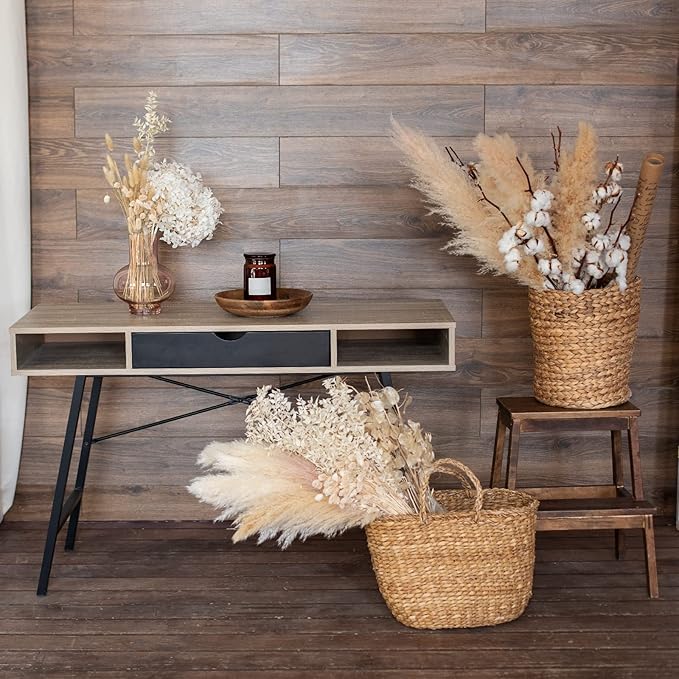40-Inch Cream Pampas Grass Decor Tall 10-Pcs XXL Size Natural Boho Plants Decor Wedding Flowers