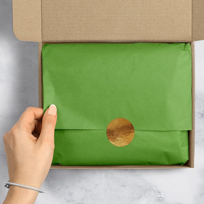 Jillson Roberts Bulk 20 x 30 Inches Recycled Tissue, Lime Green, 480 Unfolded Sheets (BFT41)