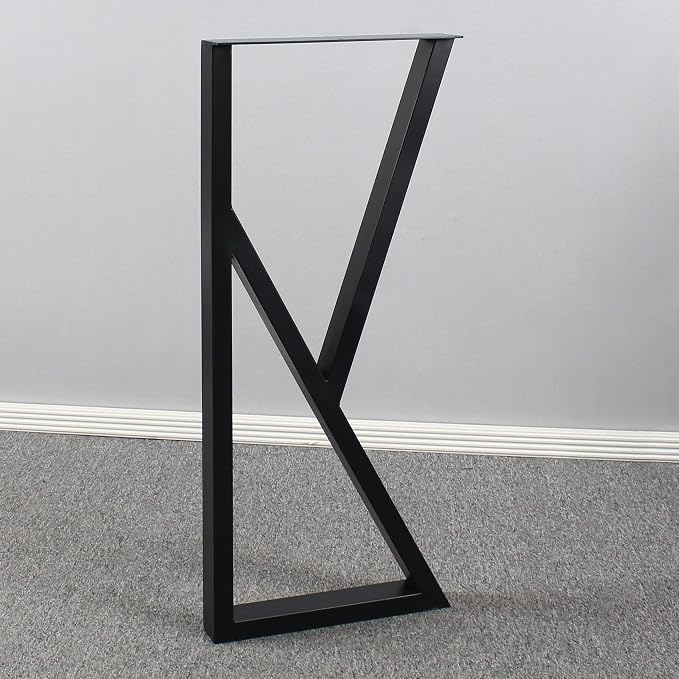 MBQQ Furniture Legs 35" Height 15" Wide Rustic Decory K-Shape Table Legs,Heavy Duty Metal Desk Legs,Dining Table Legs,Industrial Modern, DIY Iron Bench Legs