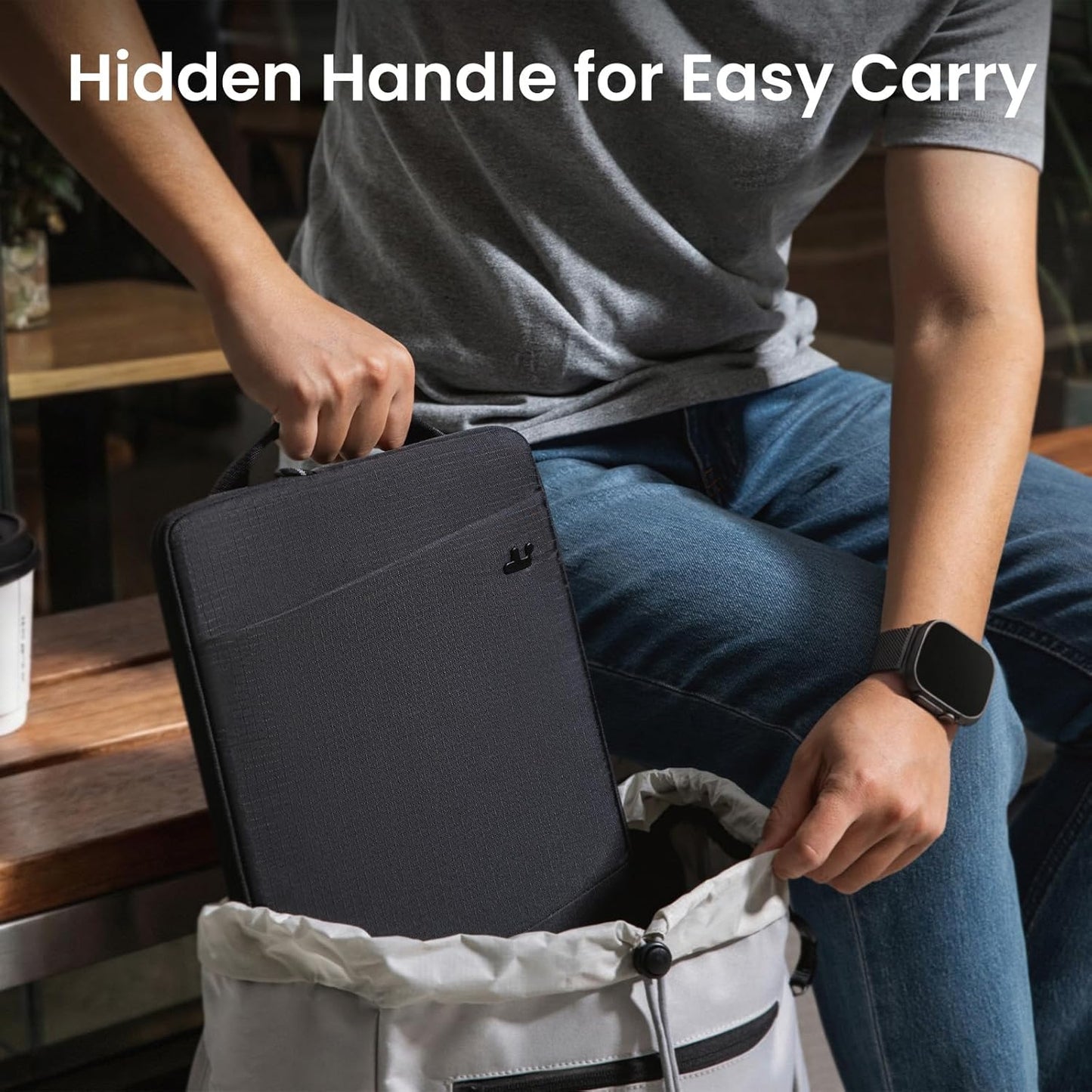 tomtoc Slim 360° Protective Laptop Sleeve - Water-Resistant Case for 13" MacBook Air & Pro