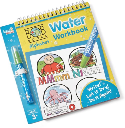 Hand2Mind Bob Books Water Workbook - Alphabet Skills & Reading Toys for Toddlers | Includes Water Pen