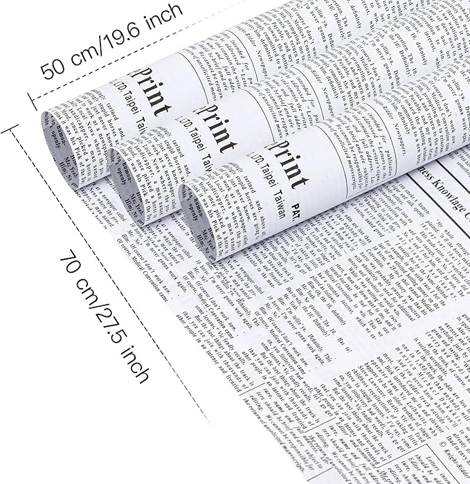 WRAPAHOLIC 20 Sheets Flower Wrapping Paper - 19.6 x 27.5 inch Retro Lettering Floral Bouquet Wrapping, Florist Supplies Packaging Paper for Wedding Gift DIY