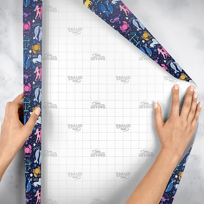 Jillson Roberts Bulk Gift Wrap, Everyday Gift Wrapping Supplies, Astrology, Full Ream 833 feet x 30 inches
