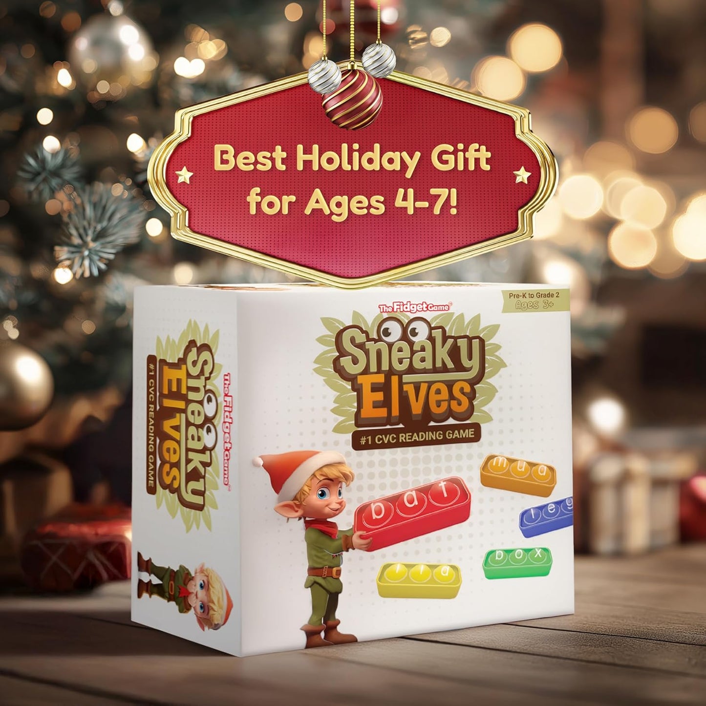 Sneaky Elves by The Fidget Game - Educational CVC Sight Words Toy | Fun Pop Sensory Learning for Kids 3+