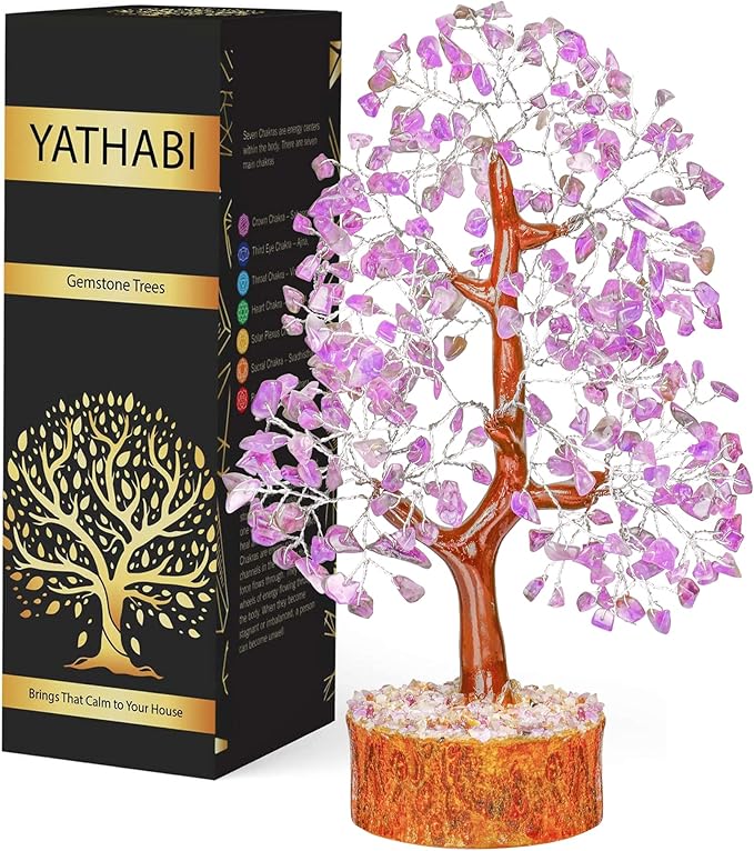 Amethyst Tree - Crystal Tree - Purple Crystal - Gemstone - Feng Shui Money Tree - Crystal Tree of Life - Crystal Bonsai Tree - Spiritual Tree - Crystal Decor - Chakra Tree - Good Luck Charm