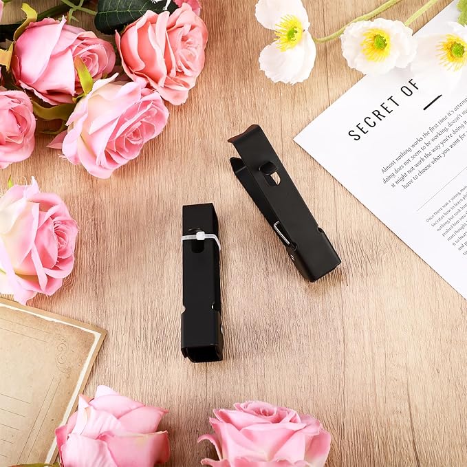 Gisafai 2 Pcs Rose Thorn Stripper Tool Thorn Remover Leaf Stripping Tool Stem and Leaf Remover Metal Flower Stripper for Outdoor Gardening Flower Arrangement Florist Supplies (Black)