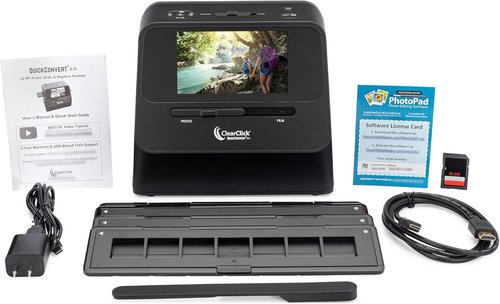 ClearClick QuickConvert 2.0 Photo & Film Scanner - Scan 4x6 Photos & 35mm Negatives - 22 Megapixels, No Computer Needed