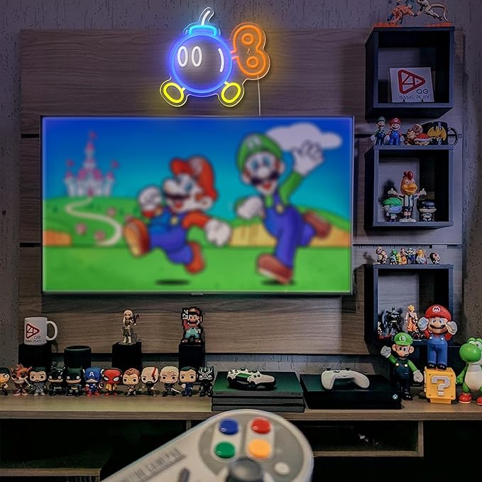 Gaming Neon Sign for Gamer Room Decor,USB Powered Dimmable Anime Neon Signs for Kids Bedroom Game Room Man Cave Gifts for Teens, Boys, Kids