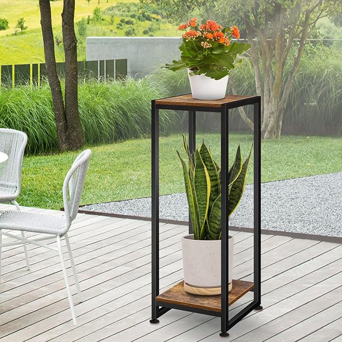 Lilybud--lily Plant Stand Indoor, 31.5'' Tall Wood Plant Stands Heavy Duty Pedestal Stand for Indoor Outdoor, Modern Corner Flower Stand for Patio, Living Room, Balcony