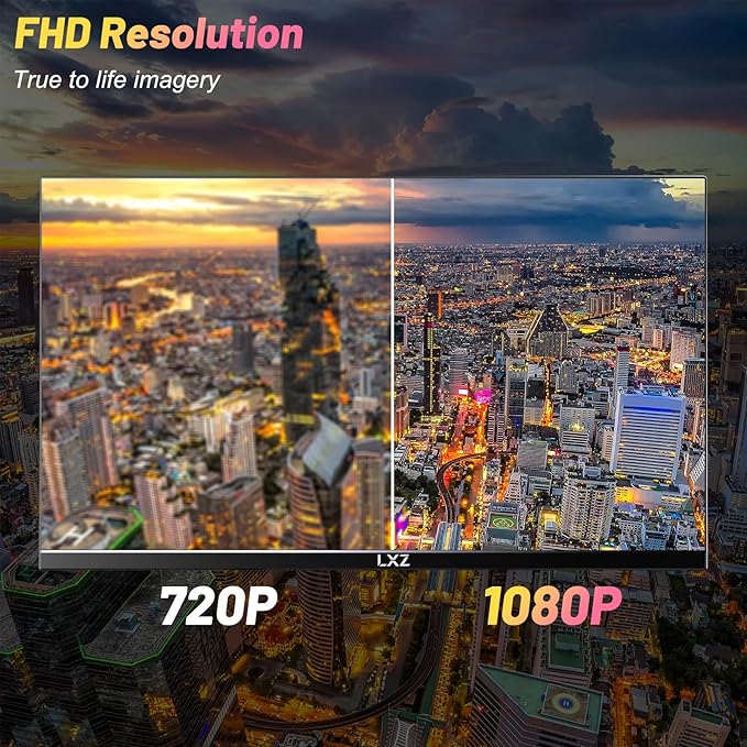 LXZ Gaming Monitor 24.5 inch, 200hz Monitor FHD 1080P Frameless IPS Display with Eye Care, DP/HDMI, Wall Mount Compatible - Black