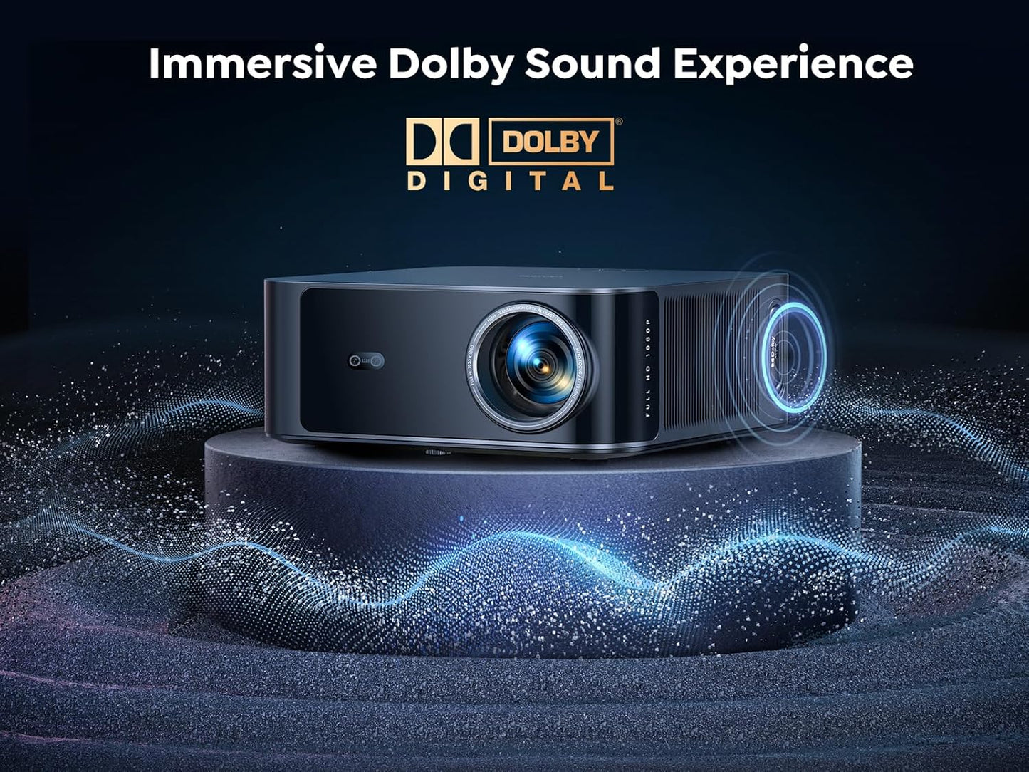 TOPTRO X9 Smart Projector - 4K Dolby Audio with WiFi 6 & 2-Way Bluetooth | Native 1080P, HDR10, AI Auto Focus