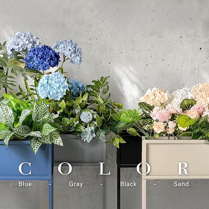 Cocoyard Elevated Planter Box - 28 Inch Durable Raised Garen Bed for Herbs and Flowers - Tall Rectangular Planter for Outdoor Plants & Backyard Gardening (Sand, 28" H)