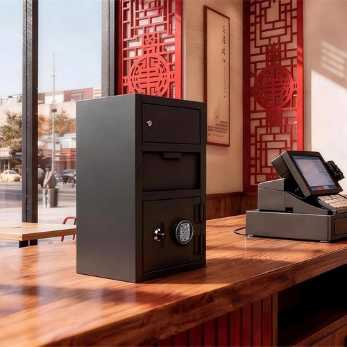 KAER 4.0 Cuft Large Drop Safe Box - Anti-Theft Money Safe with Digital Keypad & Quick Drop Slot | Ideal for Business & Home